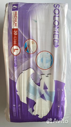 Подгузники (памперсы) для взрослых Solomed L