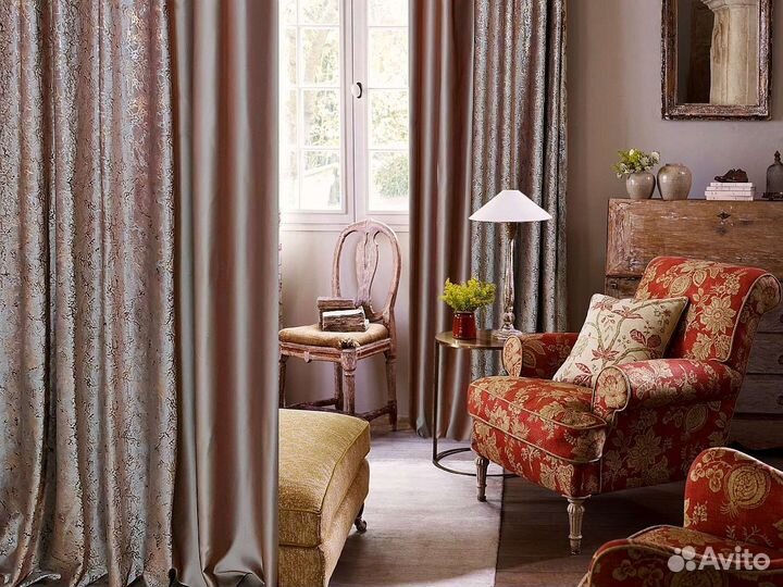 Шторы бархат нежная пудра