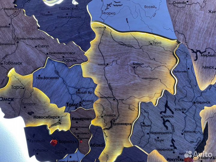 Настенная карта России