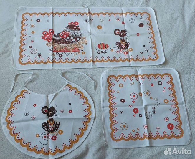 Комплект детский (слюнявчик, салфетка, полотенце)