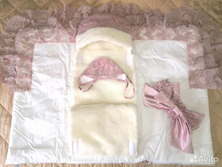 Конверт на выписку зимний для девочки