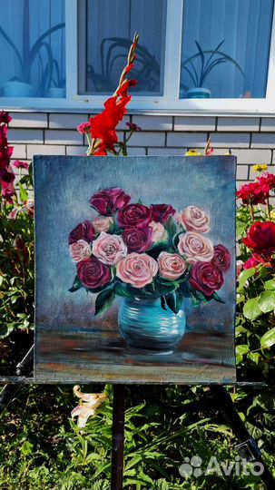 Картина маслом на холсте цветы