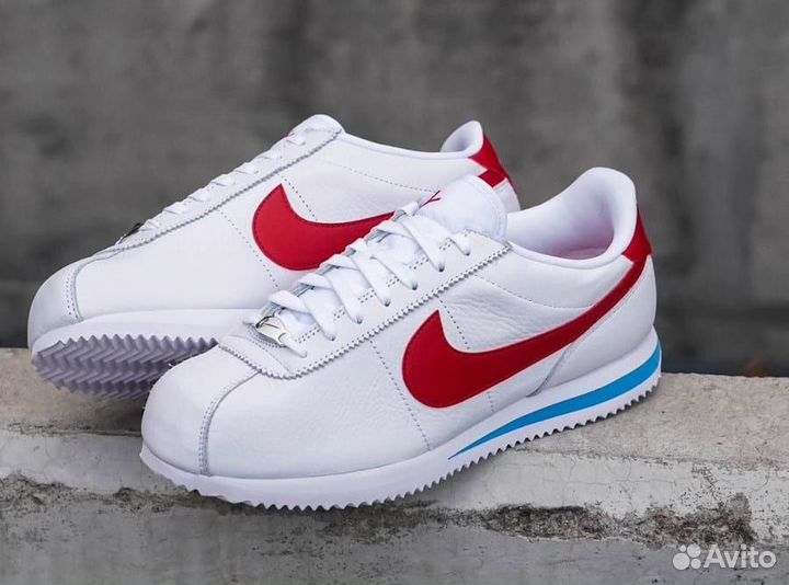 Кроссовки Nike Cortez Classic White Red Leather