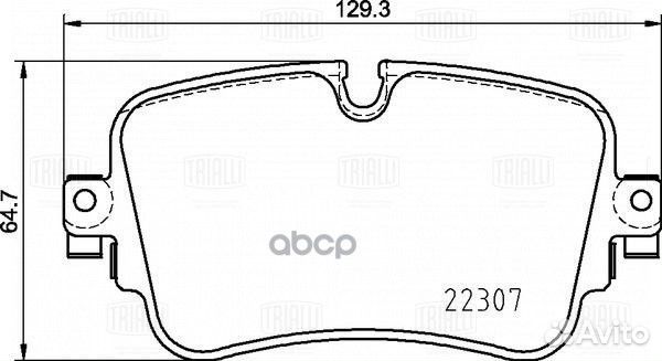 Колодки тормозные audi Q7 15- задние PF 4476 Tr