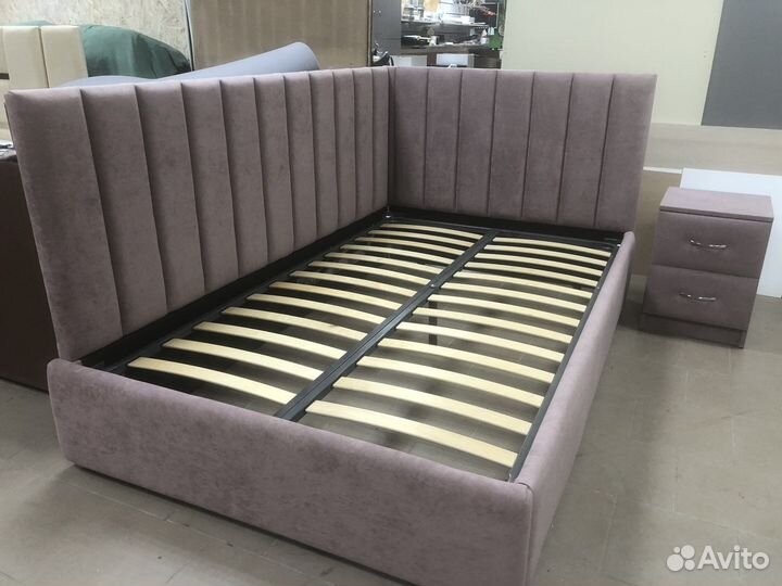 Детская угловая кровать лофт с подъемным