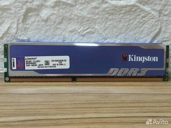 DDR3 2GB 1600MHz Kingston HyperX blu (б/у)