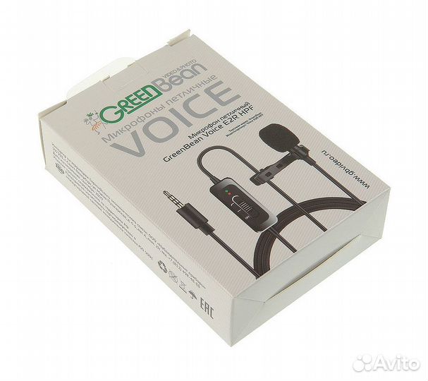 Микрофон петличный GreenBean Voice E2R HPF