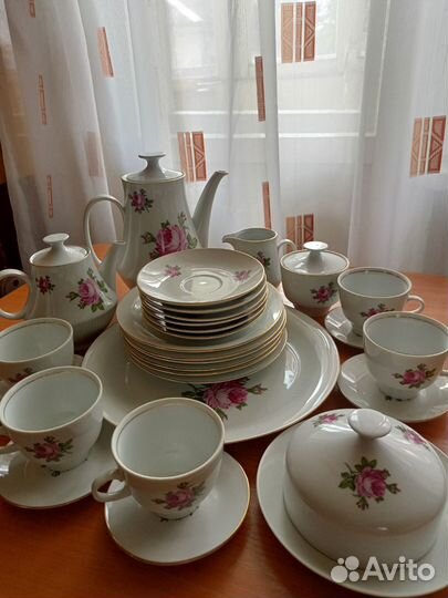 Сервиз чайный роза гдр