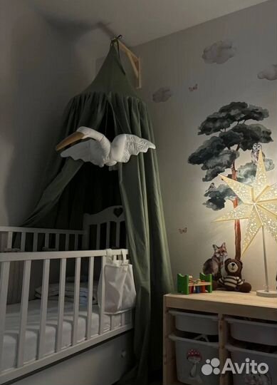 Мобиль на кроватку аист игрушка