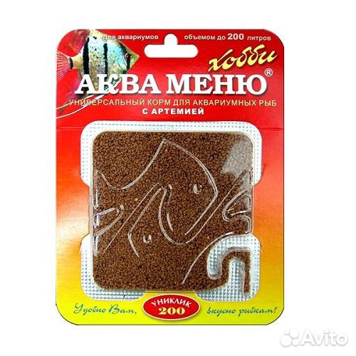 Аква меню униклик - 200 универсальный корм с артем
