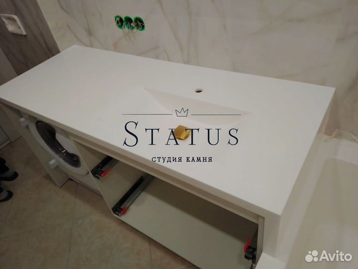 Столешница из акрила в ванную комнату