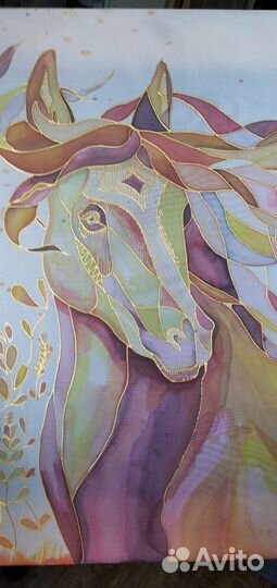 Панно батик на деревянном подрамнике