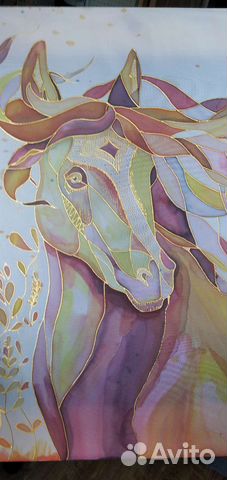 Панно батик на деревянном подрамнике