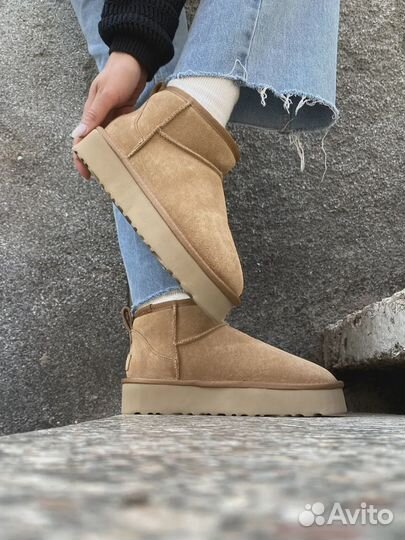 UGG Mini Platform Beige женские (Арт.4333)