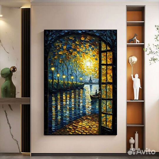 Картина маслом Пейзаж за окном