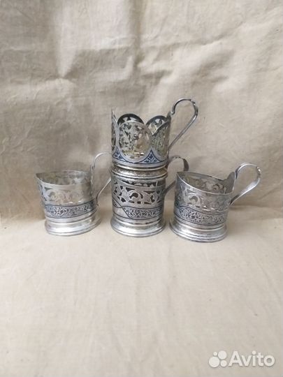 Подстаканники серебро СССР