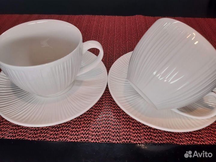 Чайные пары mallow, костяной фарфор Walmer