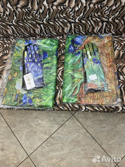 Палантин Ван Гог «Ирисы» и «Звёздная ночь»