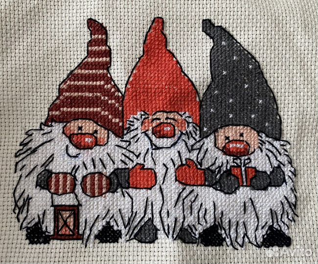 Вышивка крестом (Гномики)