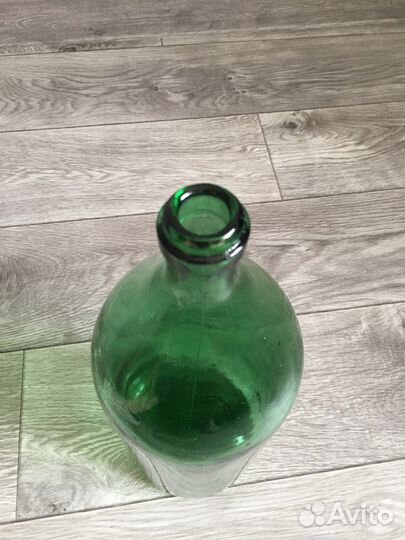 Коллекционная бутылка СССР зелёное стекло 2,75л