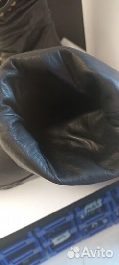 Сапоги женские черные 39 натуральная кожа