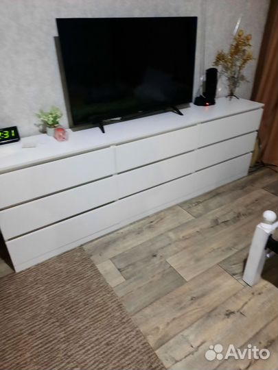 Комод белый узкий