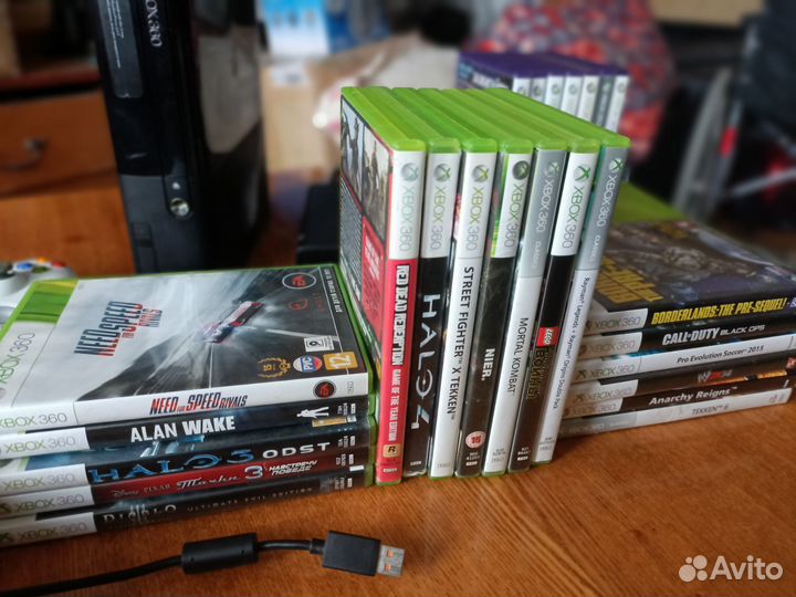 Xbox 360E + kinect + 27 игр