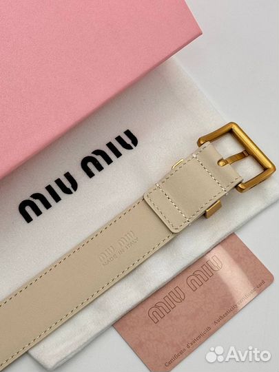 Ремень Miu Miu натуральная кожа