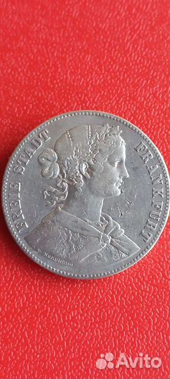 Монета Серебро 1 талер, Франкфурт(Германия)