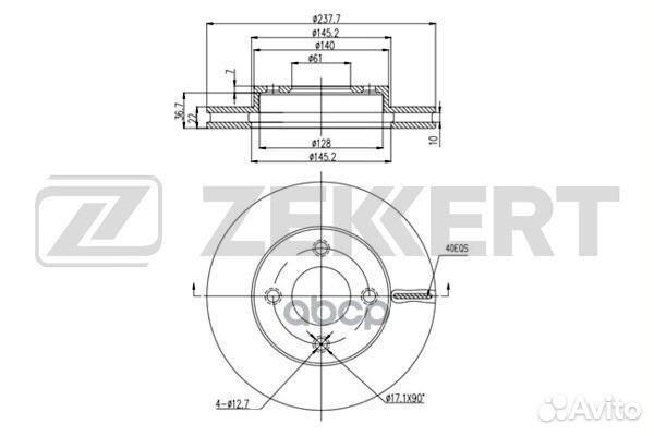Диск торм. перед. Nissan Note (E11 NE11) 06- b