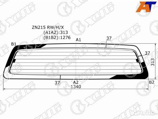 Стекло заднее toyota hilux pick UP