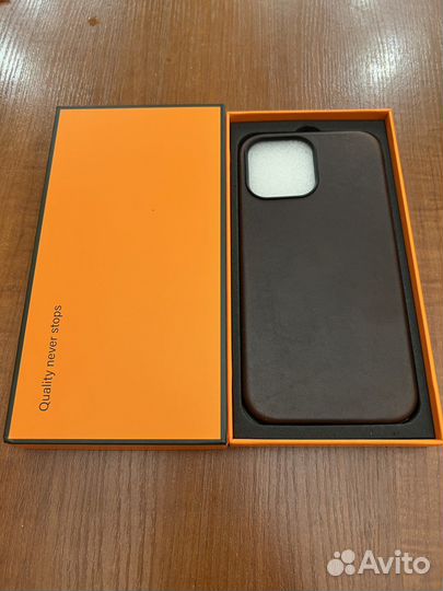 Чехол на iPhone 13 pro max кожаный