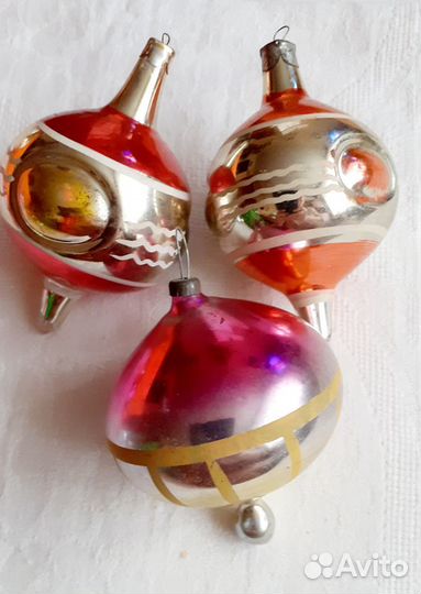 Елочные игрушки СССР Шарики - сосульки