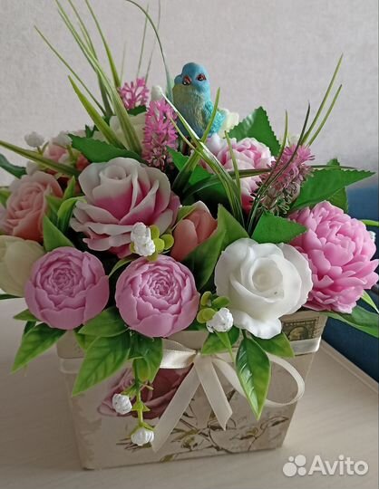 Букет цветы из мыла
