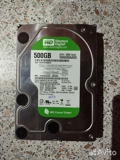 Жесткий диск на 500 гб две штуки