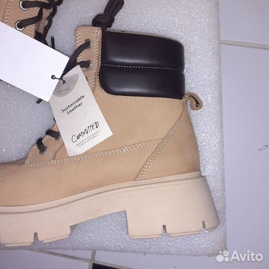 Ботинки новые,кожа,оригинал,р38,Швеция