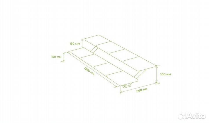 Лестница под крыльцо 138 см