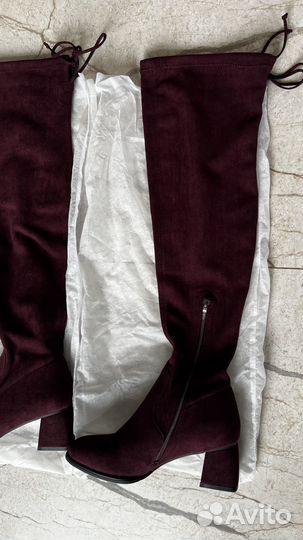 Ботфорты замшевые (Бордо) 39 новые