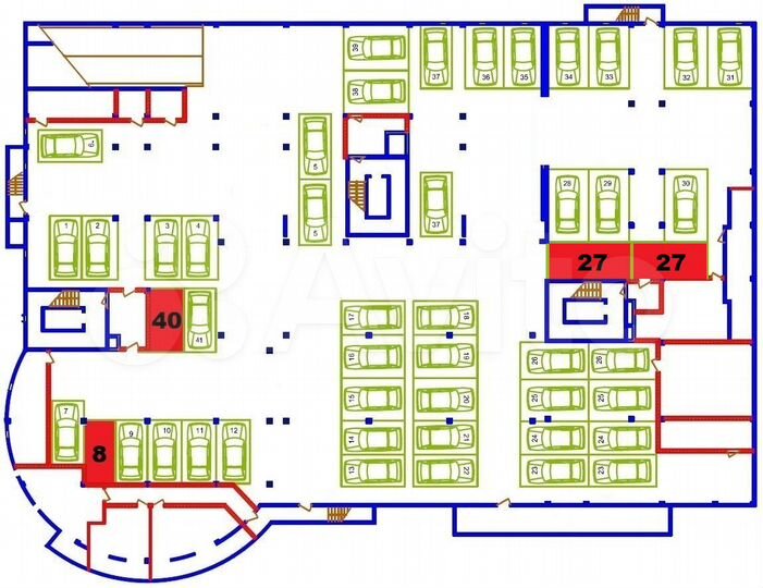 Машиноместо, > 30 м²
