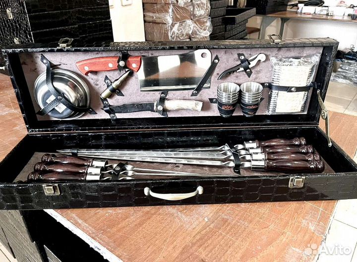 Подарочный набор для шашлыка в футляре