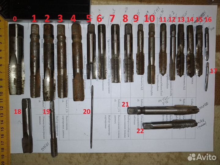 СССР сверла, плашки, метчики, плашкодержатели
