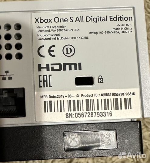 Xbox One S 1tb с играми + гарантия