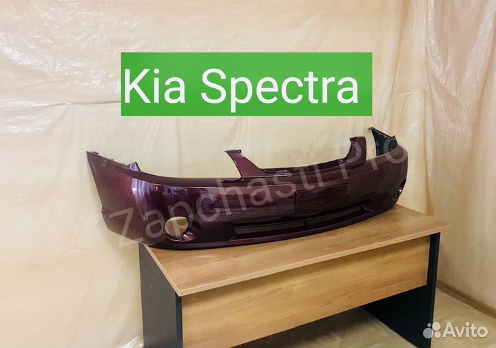 Бампер на Kia Spectra 2006 красный