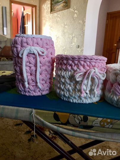 Декоративные плетёные чаши