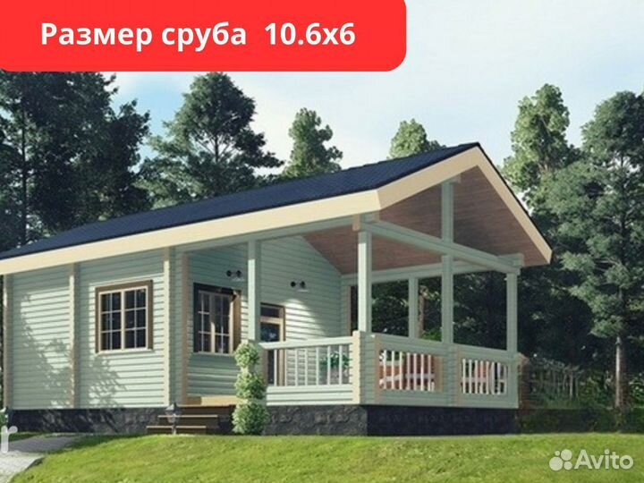 Сруб бани из профилированного бруса