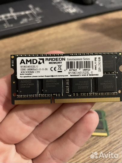 Оперативная память so-dimm ddr3l 8gb