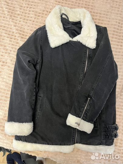 Джинсовая куртка-авиатор