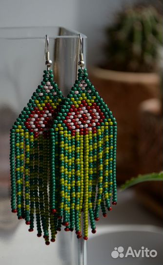 Серьги из бисера