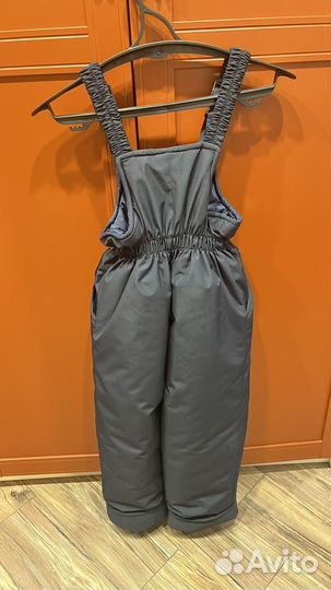 Утепленные брюки на лямках