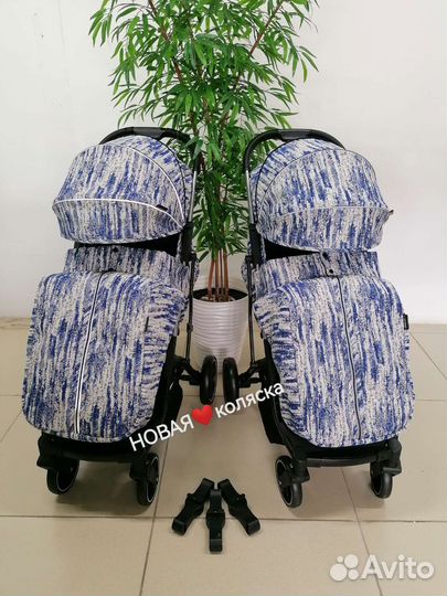Новая коляска для двойни Luxmom V3 (камуфляж)